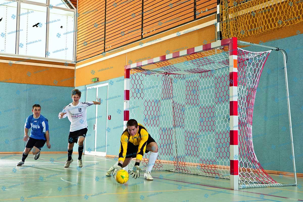 Futsal kapuháló (kétszínű, sakktábla mintázattal)
